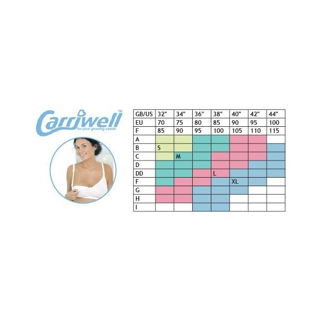 Carriwell Varrásnélküli szoptatós melltartó IV./XL - fehér