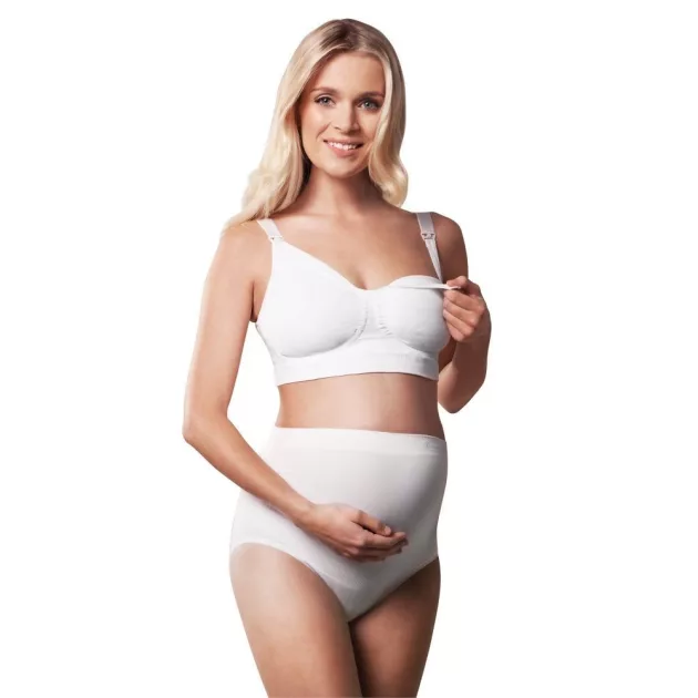 Carriwell Varrásnélküli gélmerevítős szoptatós melltartó M - fehér