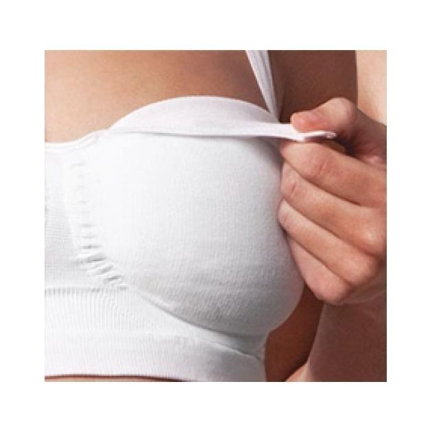 Carriwell Varrásnélküli gélmerevítős szoptatós melltartó XL - fehér