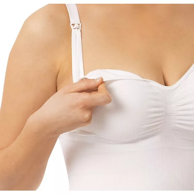 Carriwell Hasleszorító szoptatós top S - fehér