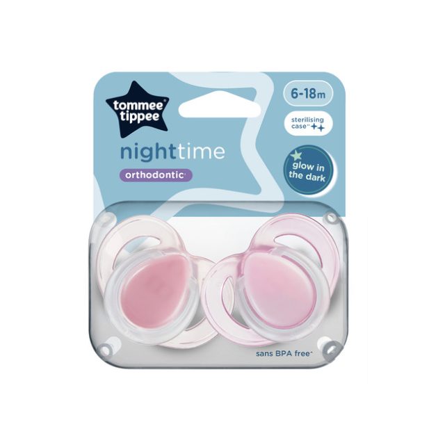 Tommee Tippee Night játszócumi 6-18 hó 2 db