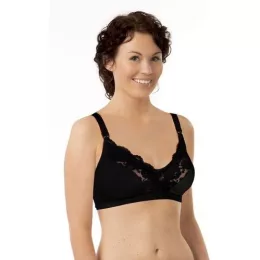   Carriwell Mikrofíber csipkés szoptatós melltartó VII - fekete  - BOMBA ÁR!