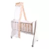 Lorelli First Dreams ringatható bölcső 105x55 - White & Coffee / Fehér & Kávé