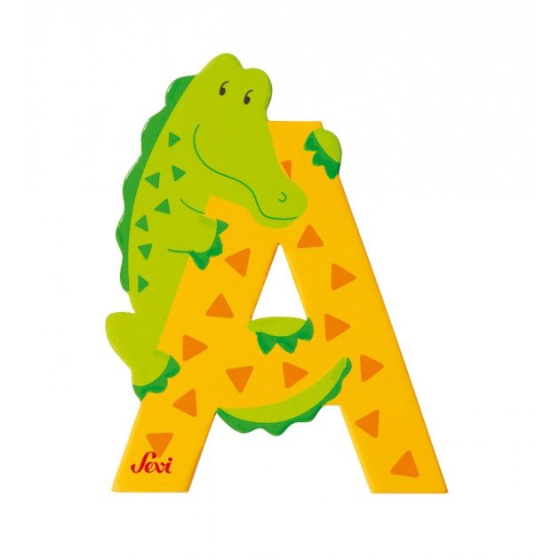 Sevi fa betűk - A - Aligátor sárga