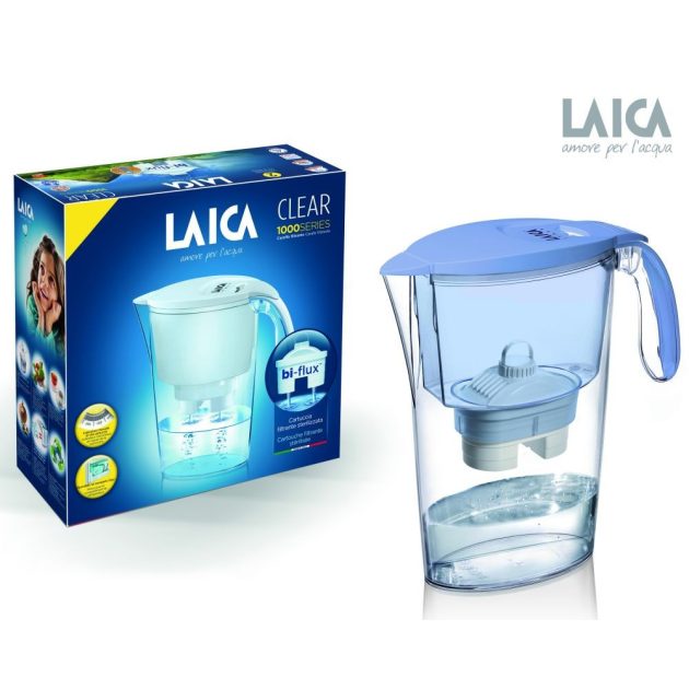 LAICA Clear Line kék vízszűrő kancsó (1 Bi-Flux univerzális szűrőbetéttel)