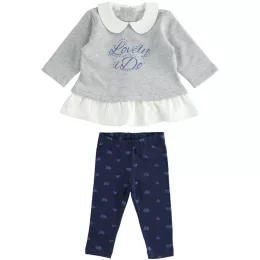   iDO kék/szürke kislányos kétrészes garnitúra 6 - BOMBA ÁR!