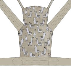 NANDU Bébi Mei Tai hordozó - Lámás drapp pánttal