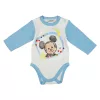 Asti Disney Mickey hosszú ujjú baba body fehér-kék 68