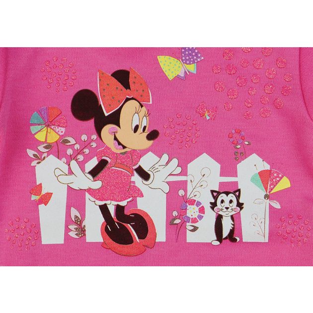 Asti Disney Minnie cicás hosszú ujjú baba body rózsaszín 50
