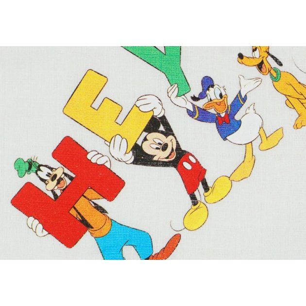 Asti Disney Mickey és barátai textil tetra pelenka 70x70cm - fehér