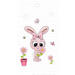   Best4Baby Nyuszi kislány pöttyös fényáteresztő, muszlin babafüggöny - BOMBA ÁR!