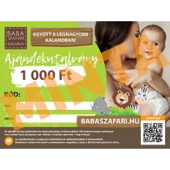 Babaszafari online ajándékutalvány 1.000 Ft értékben