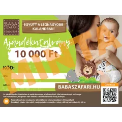 Babaszafari online ajándékutalvány 10.000 Ft értékben