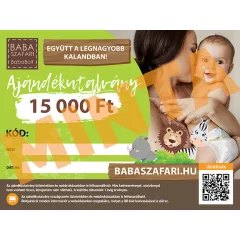 Babaszafari online ajándékutalvány 15.000 Ft értékben