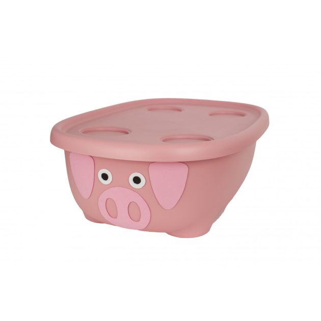 Prince Lionheart Tubimal állatos fürdőkád fürdetéskönnyítő hálóval - rózsaszín malacka