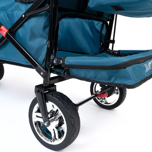 Wapiti Wagon 2 személyes strandkocsi kosárral és kihajtható lábtérrel - sötét türkiz
