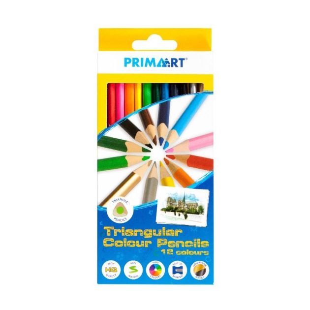 Prima Art háromszögletű színes ceruza - 12 Darab