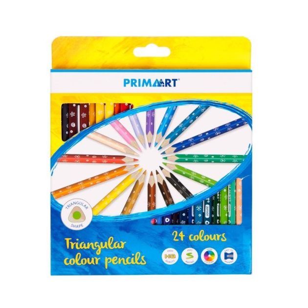 Prima Art háromszögletű színes ceruza - 24 db
