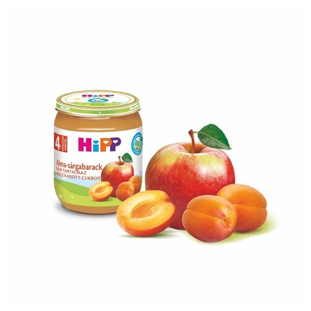 Hipp Gyümölcsök Alma-sárgabarack 4 hó 125 g