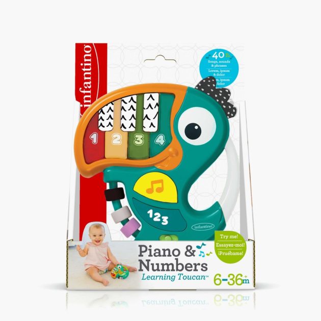 Infantino Piano & Numbers tanulójáték - tukán