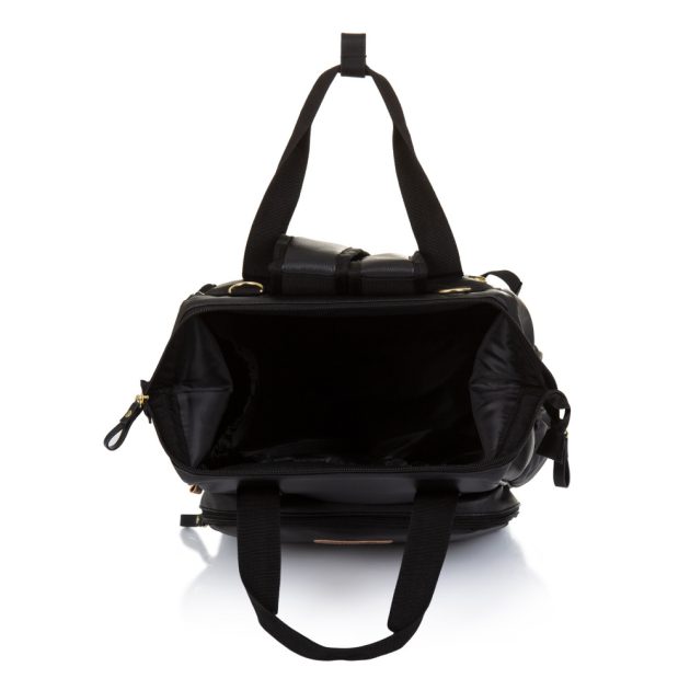 Chipolino babakocsira rögzíthető hátizsák - Black Leather 