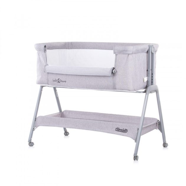 Chipolino Sweet Dreams szülői ágyhoz csatlakoztatható kiságy - Grey 