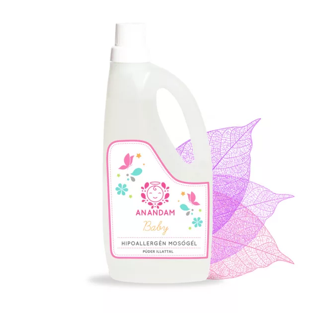 ANANDAM Baby Hypoallergén mosógél - púder illattal 3hó+ 1l