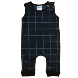 Asti  Kockás baba kertésznadrág kék 74