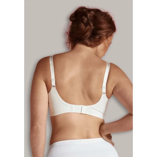 Carriwell Organikus pamut Varrásnélküli betétes szoptatós melltartó S - fehér