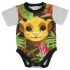 Asti Rövid ujjú baba body Oroszlánkirály teljes mintával melír 68