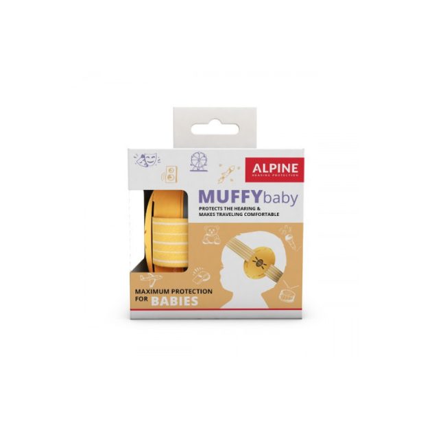 Alpine Muffy Baby fültok csecsemőknek sárga