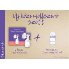   Lansinoh 2 fázisú kézi mellszívó +160 ml-es cumisüveg szett