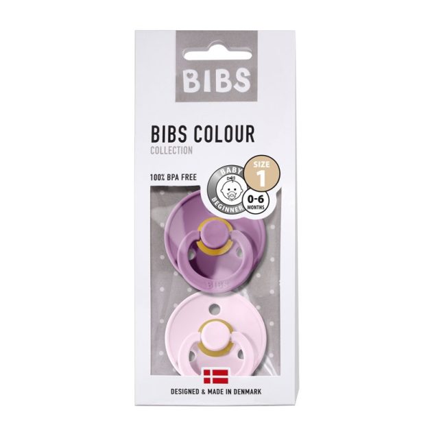 BIBS Colour 2db-os cumi (Levendula/Babarózsaszín), 0-6 hó