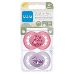 MAM PURE Original szilikon DUPLA cumi 6+ hónap