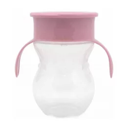 Baby Care 360 itatópohár fogantyúval - pink