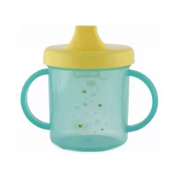 Baby Care itatópohár fogantyúval 210ml alacsony - green