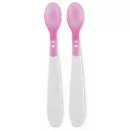Baby Care hőrzékeny etető kanál 2db- pink