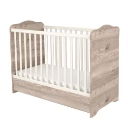   Timba Viki 60x120-as Zárt végű kiságy ágyneműtartóval - Krém-fűz