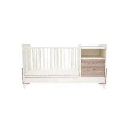   Timba Kloé 2 Fiókos Kombinált kiságy (60x120-as) - Krém-fűz