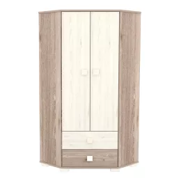 Timba Viki Sarokszekrény 2 Ajtós 2 Fiókos - Krém-fűz