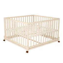   Timba Timba 3 120x120-as összecsukható, emelhető, görgős járóka - Borostyán