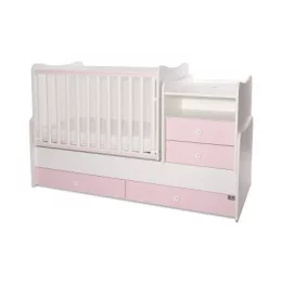 Lorelli Combo kombi ágy 70x170 - White Orchid Pink