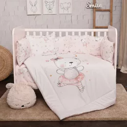   Lorelli Lilly ágynemű garnitúra 60x120 - Pink Ballerina Bear