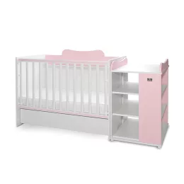 Lorelli Multi kombi ágy 190x72 - White Orchid Pink