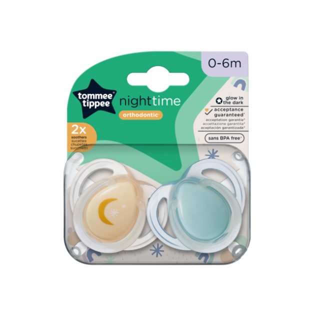 Tommee Tippee Night játszócumi 0-6 hó 2 db