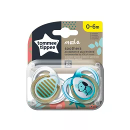 Tommee Tippee Moda játszócumi 0-6 hó, Fiú, 2db