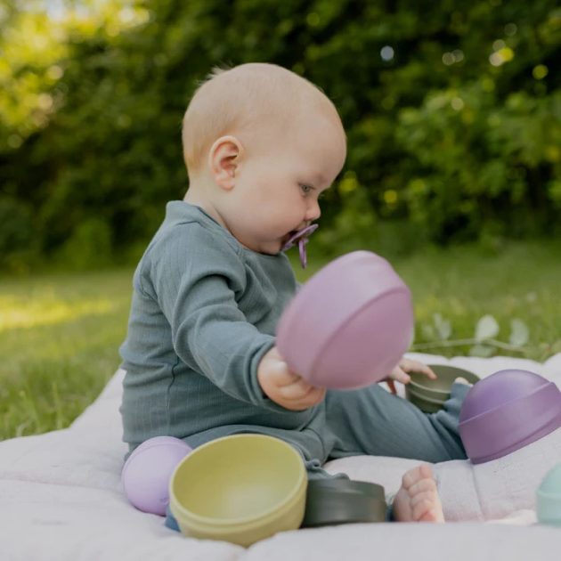 BIBS Ingó torony építőjáték, (Pasztell)