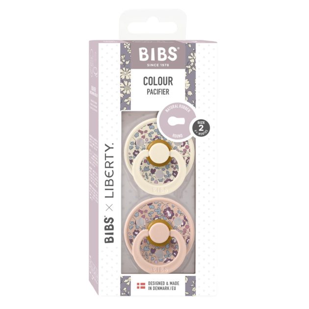 BIBS X Liberty 2-es szett Colour Eloise Púderrózsaszín Mix, 6-18 hó