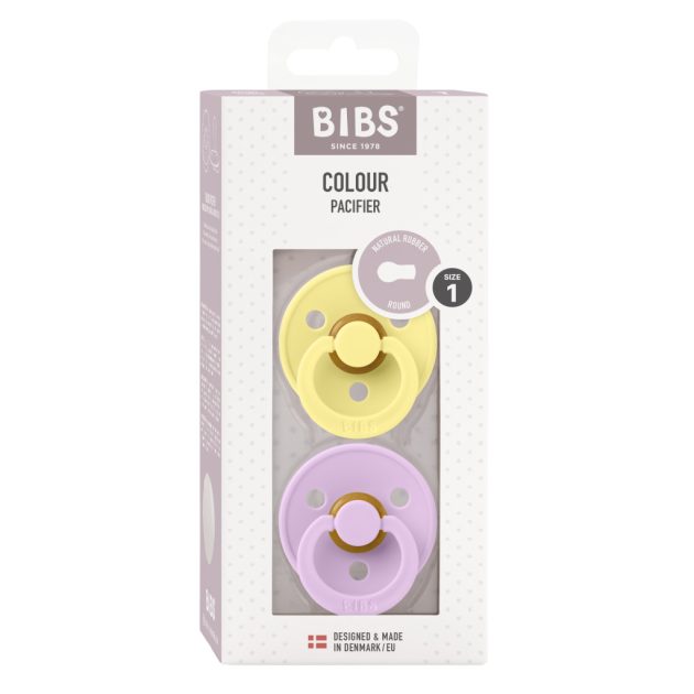 BIBS Colour 2-es szett (Napsugár/Viola), 0-6 hó