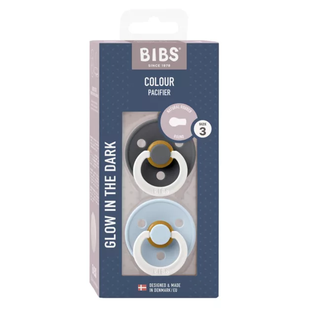 BIBS Colour 2-es szett, (Esti grafit/Esti pasztellkék), 18-36 hó